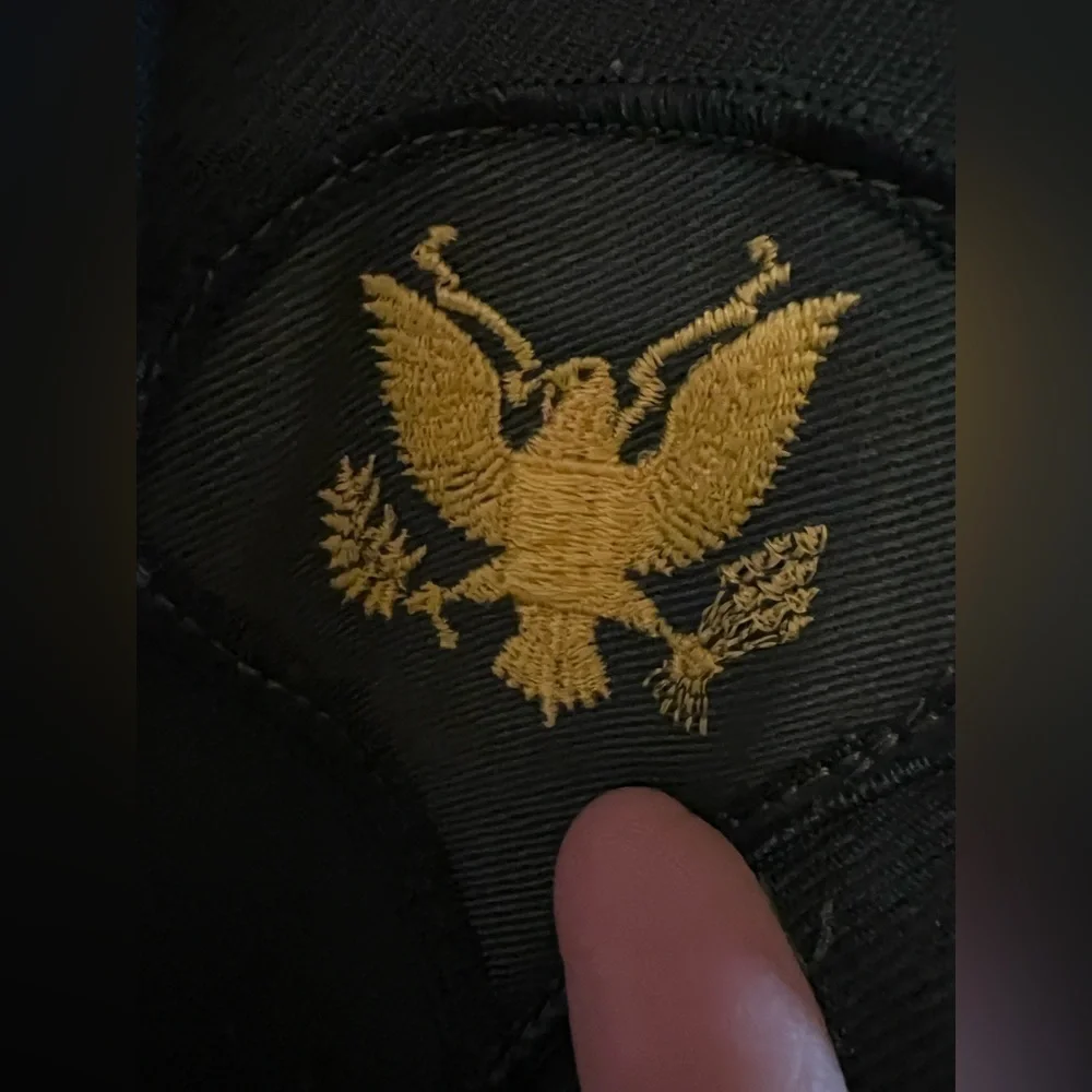 Men’s military jacket XL 38L long coat embroidered patched army green outerwear - Picture 15 of 15